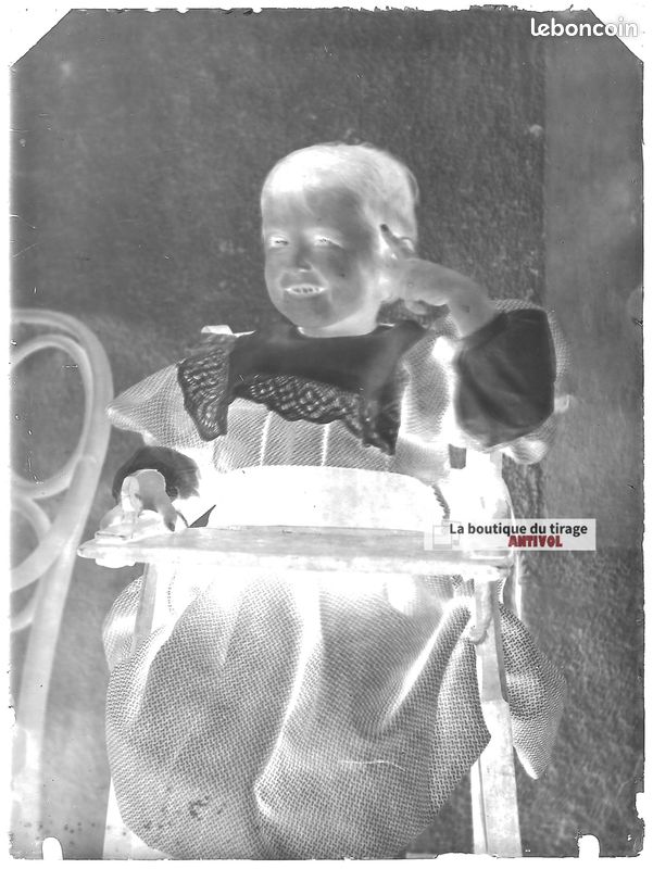 Plaque verre photo ancienne négatif noir et blanc 13x18 cm, parc casino de Vichy - Collection