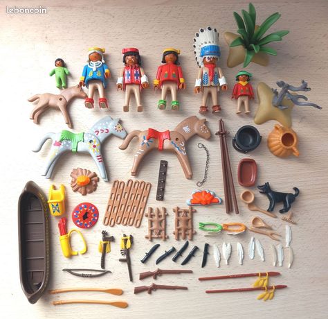 PLAYMOBIL (E1c13) INDIENS - Tipi Beige avec Motifs 3733 (En l'Etat