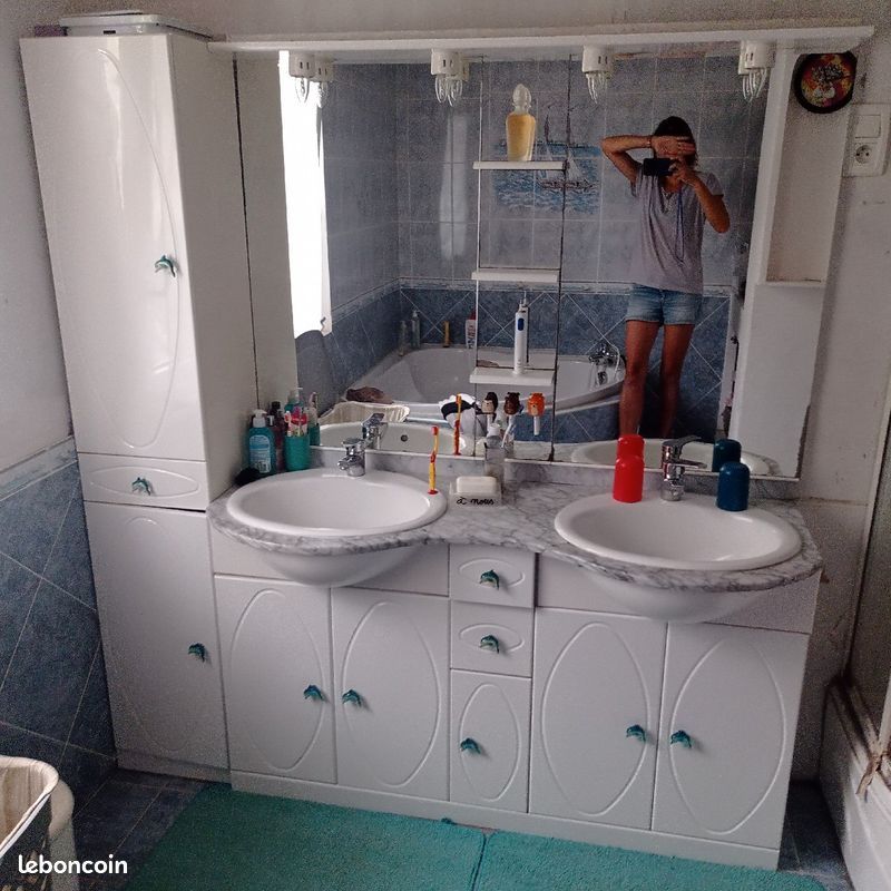 Meuble+vasque+miroir salle de bain (image 2)