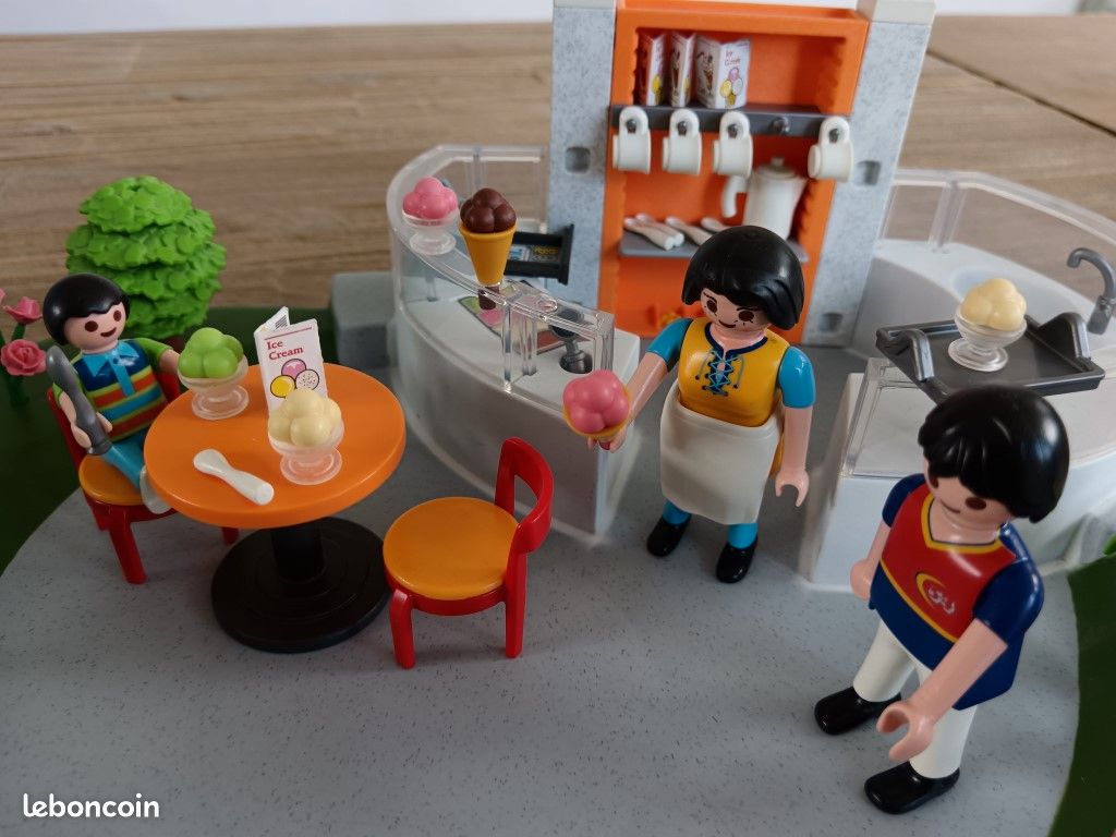 Pancarte Playmobil R1246 - Enseigne Cornet Pour Marchand De Glaces / Glacier - Pièce Détachée Ou Collection