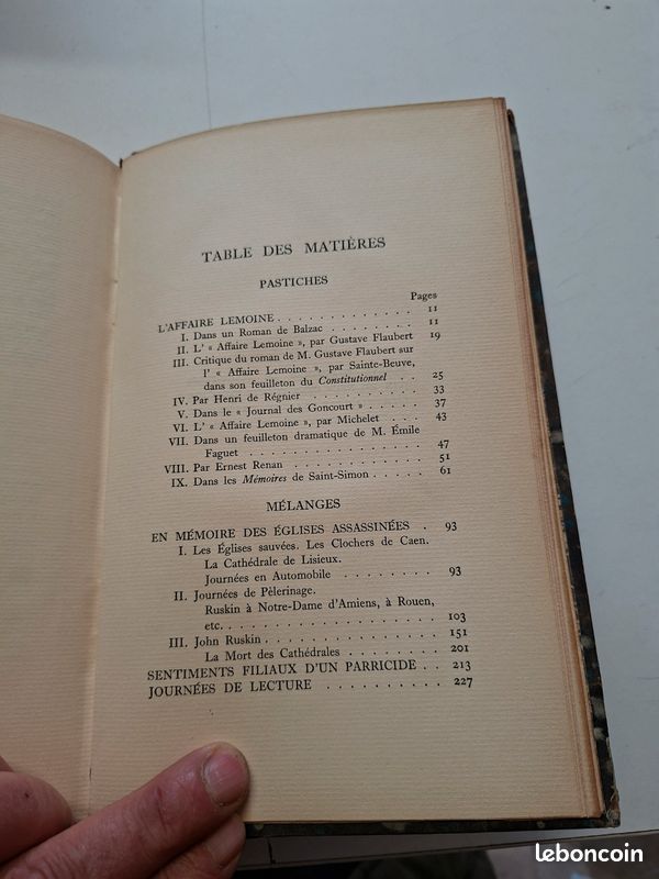 3375: Marcel Proust Pastiches et mélanges NRF 1933 exemplaire numéroté reliure (image 8)