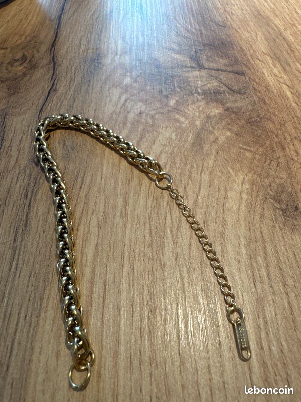 Bracelet doré acier inoxydable, taille réglable (image 1)