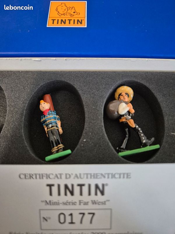 Figurines Tintin En Amérique - Pixi Mini - Édition 2003 - Métal Peint à La Main