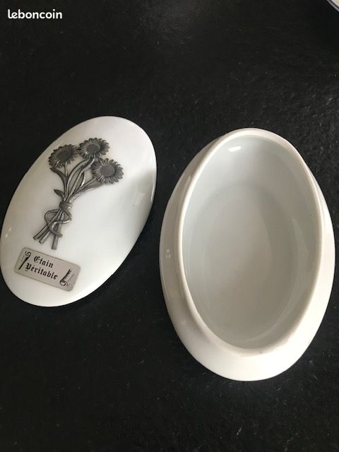 Petite boîte à bijoux céramique & étain (image 4)