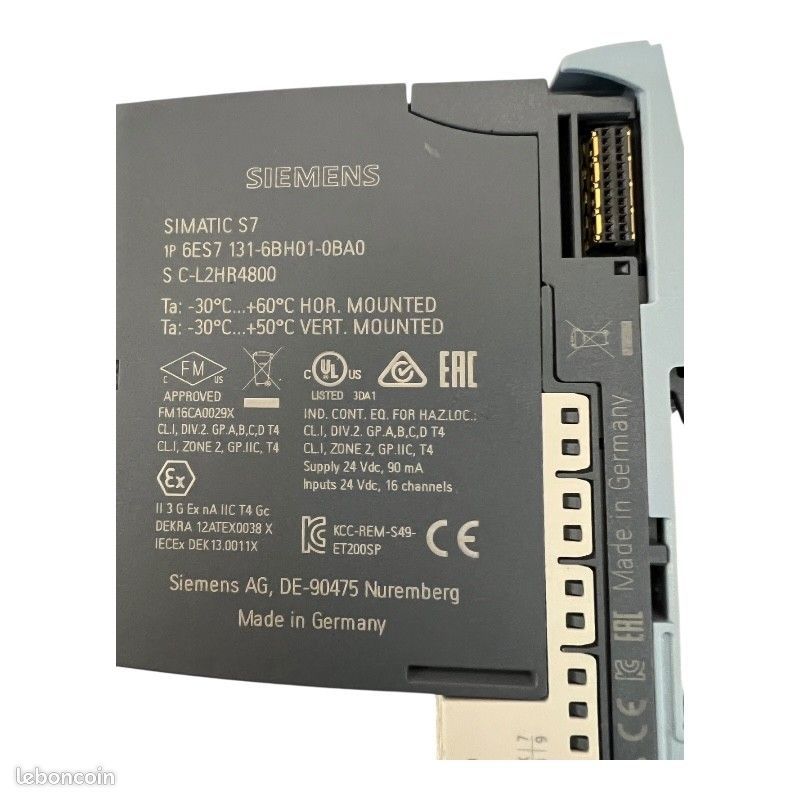 Siemens S7-1200 Erweiterungsmodul 6ES7131-6BH01-0BA0 + Basismodul 6ES7193-6BP00-0DA0 (gebraucht)