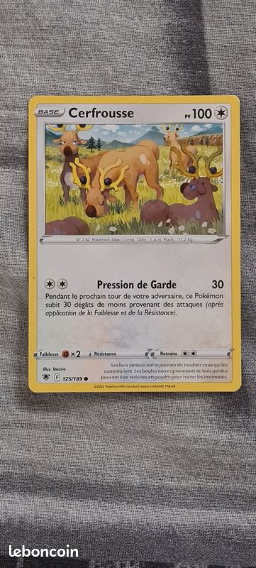Carte pokemon cerfrousse de l édition astre radieux (image 1)