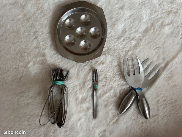 Pack De 6 Fourchettes à Escargots DOJA – Pic Métallique Réutilisable Avec Base En Bois (9,5 Cm)