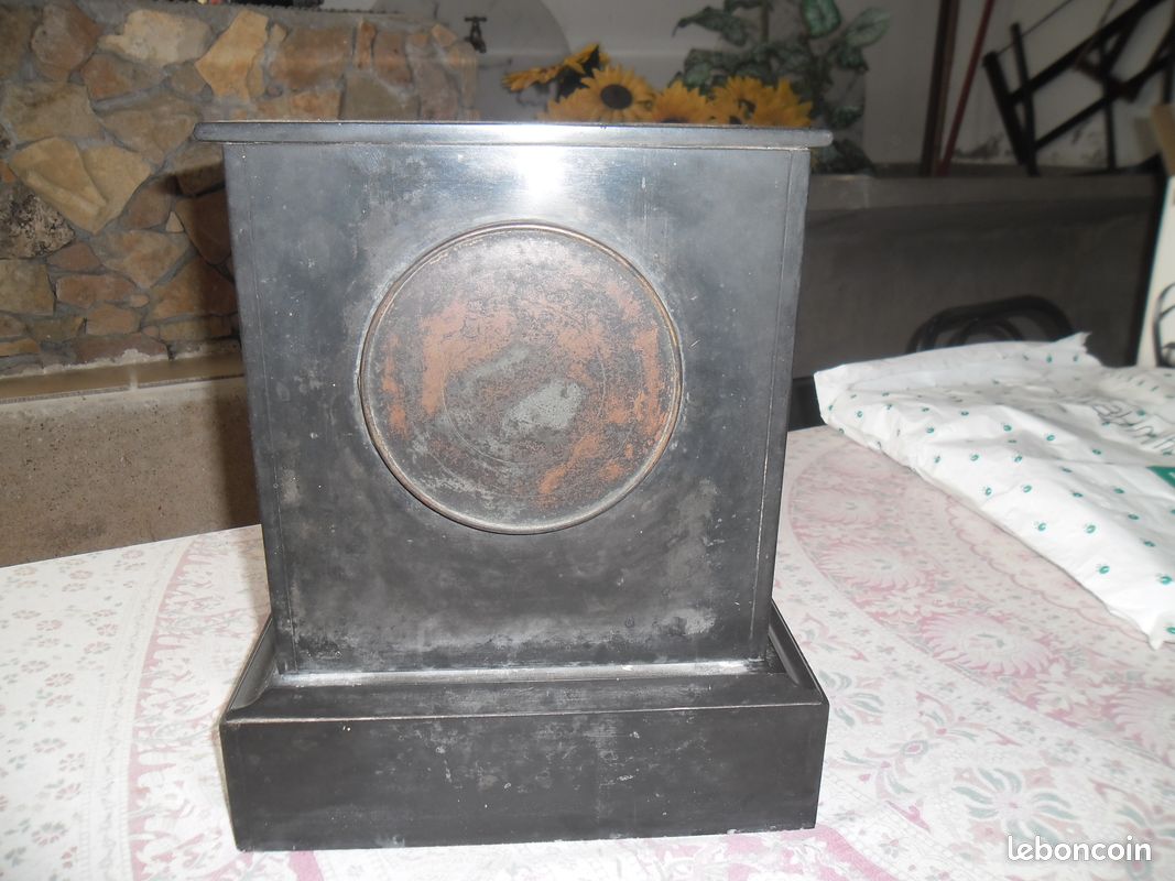 Horloge ancienne marbre noir (image 3)