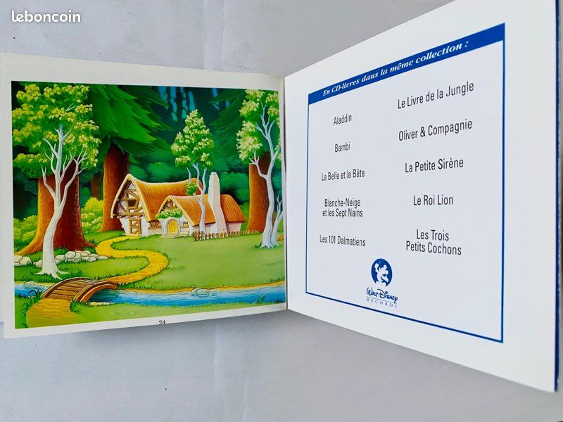 Walt Disney Blanche neige et les sept nains rare CD livre collection 1997 en excellent état (image 4)