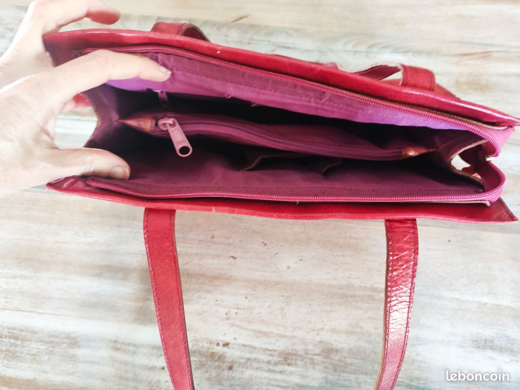 Sac à Main Sylvain Lefebvre En Cuir Vieux Rose - Presque Neuf, Occasion