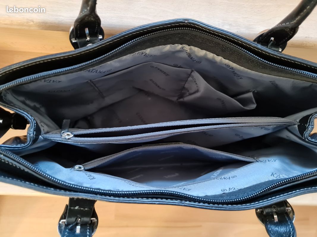 Sac De Voyage En Cuir Katana – Noir, 35x53x18 Cm, Mixte