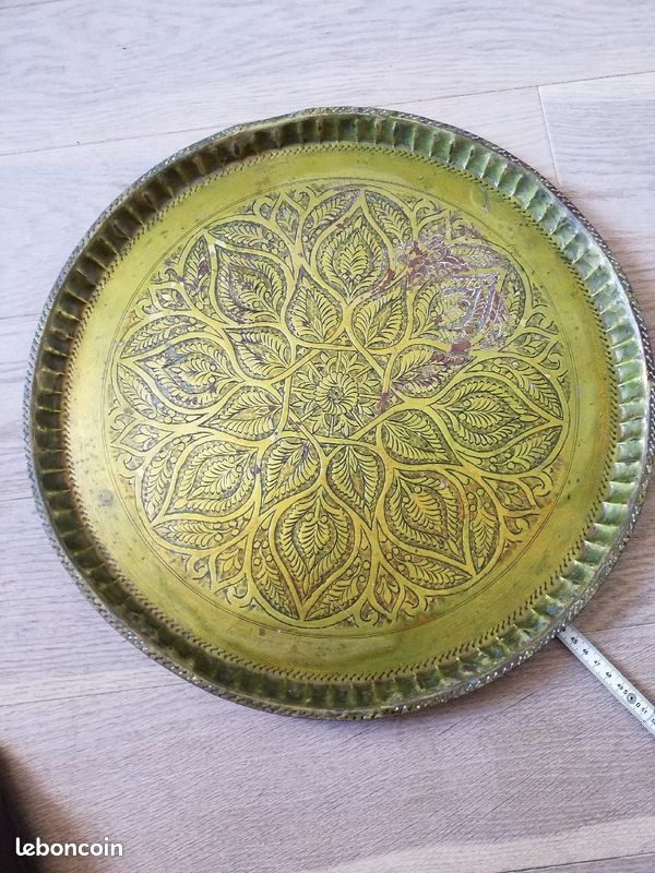 3 plats marocain en cuivre Laiton 45cm (image 4)