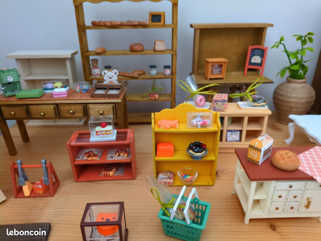 Gros Lot Mobilier Miniature Poupée – Échelle Salon – Années 60 – Bois – Singer