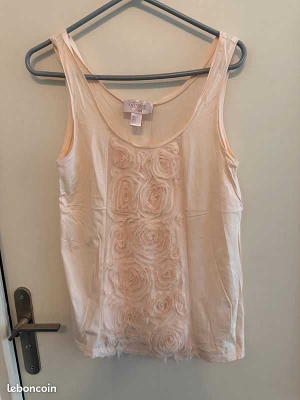 Débardeur Molleton Léger 123 – Couleur Saumon/rose, Taille XL, Neuf Sans étiquettes