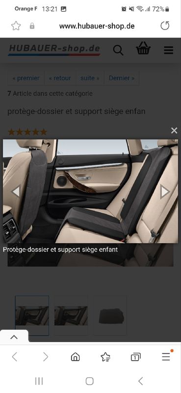 Protège-dossier et support siège enfant pour BMW X1