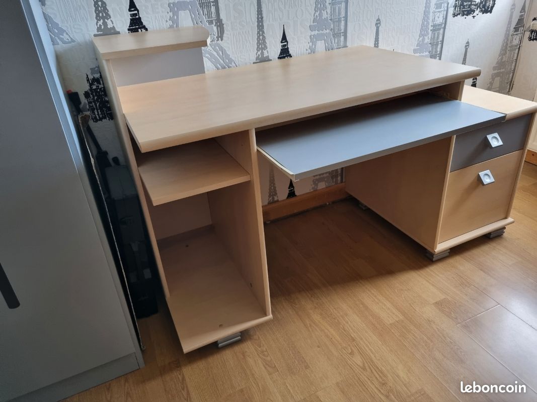 Bureau bois clair (image 3)