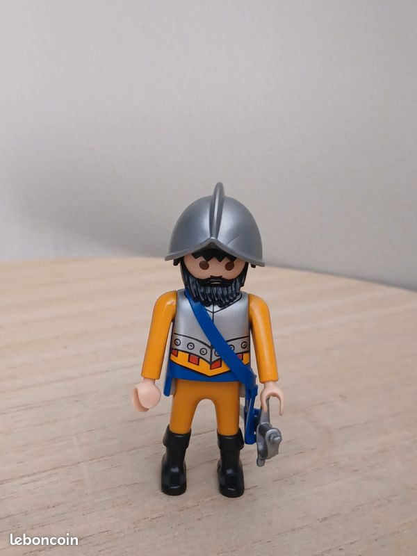Figurine Playmobil Conquistador Customisée N8 - Occasion, Pour Collection Ou Jeu