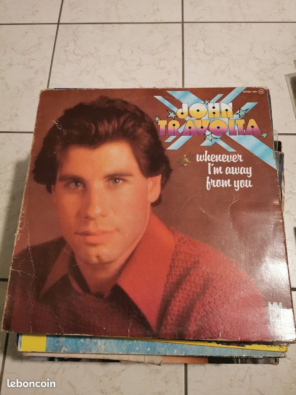 Vinyl 33 tours de John Travolta, whenever i m away from you (image 1)