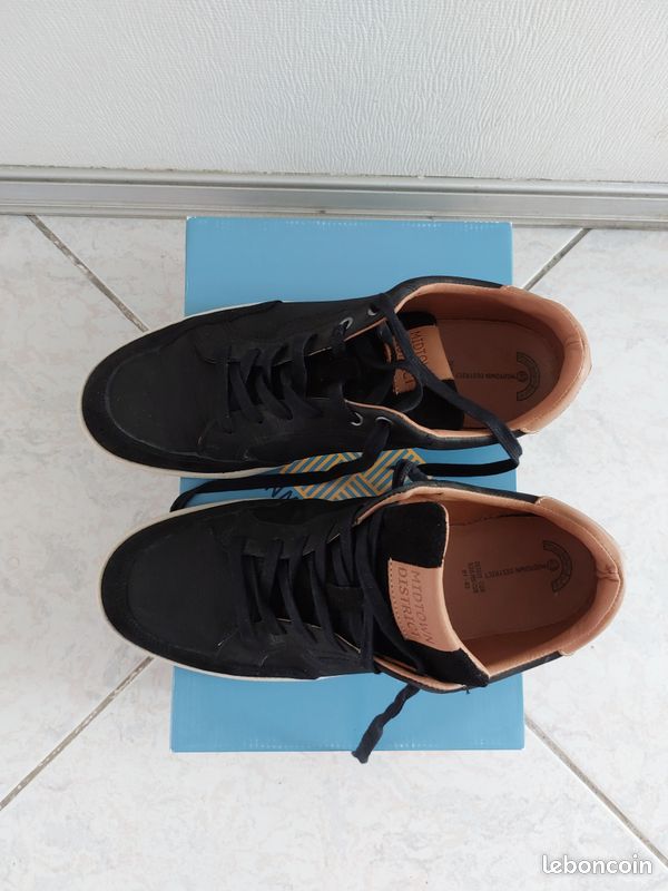 Baskets/sneakers Homme en cuir noir (image 4)