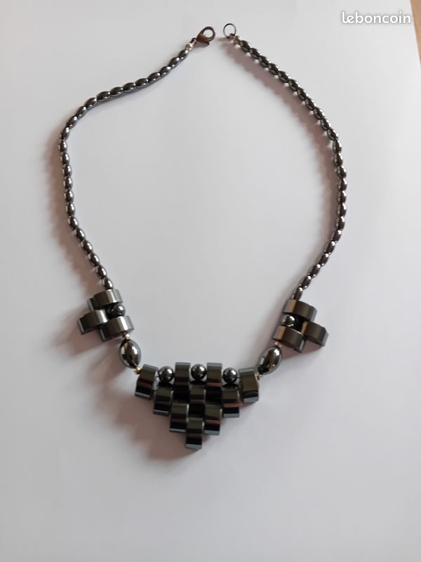 Collier En Hématite - Neuf Sans Emballage, Pendentif, Pour Femme, Pierre Naturelle