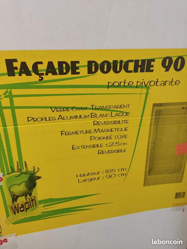 Porte de douche pivotante 90 cm (image 3)
