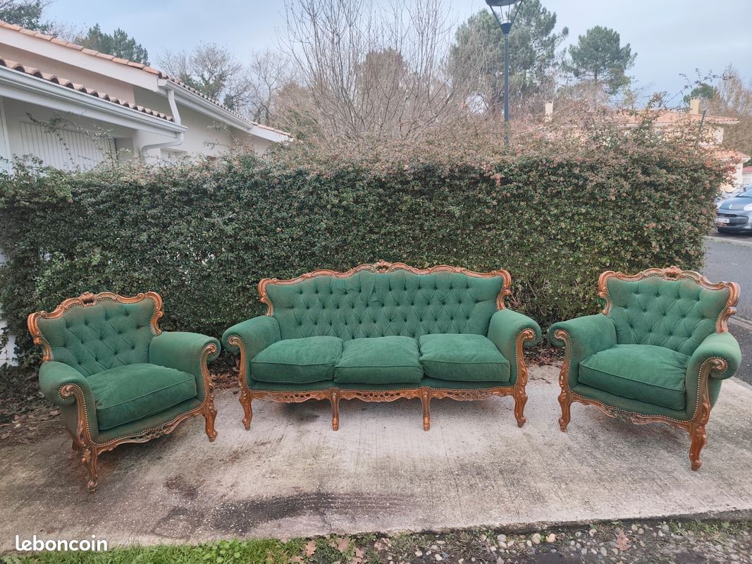 Recherche : salon louis xv 2 bergeres et canape corbeille | Antiquites