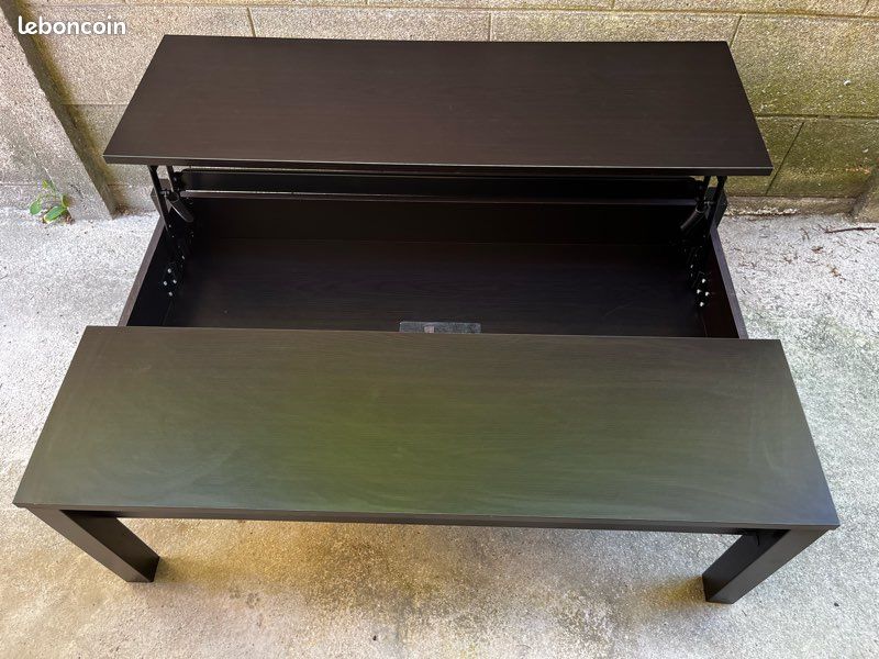 Table salon IKEA type östavall réglable extensible coffre tiroir (image 3)