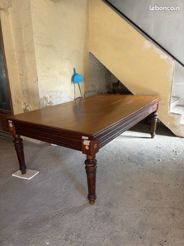 Billard français avec plateau transformable en table bois massif (image 2)