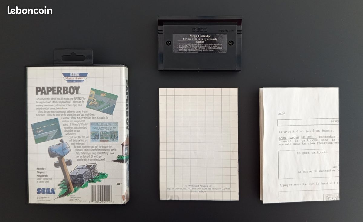 Paperboy Sur Sega Master System – Boîte + Jeu – Version PAL – Complet