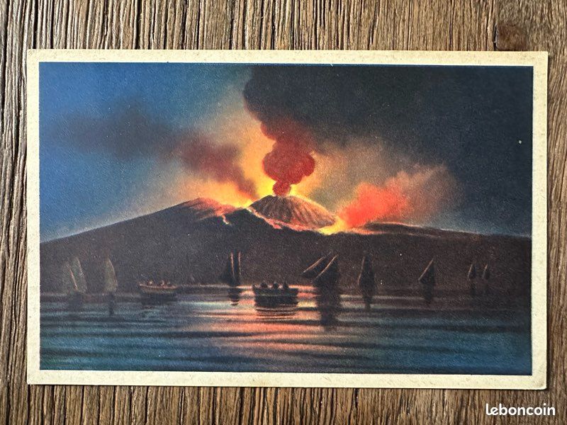 Tirage Argentique Vintage - Le Vésuve En éruption, Naples Italie, Circa 1930, 11x16 Cm