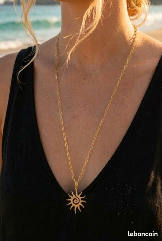 Collier sautoir vintage doré - Montres & Bijoux