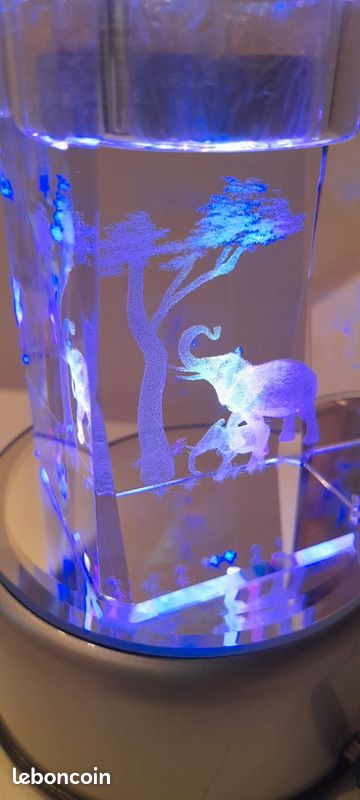 Lot de 2 bloc porte bougie et bloc cylindre en VERRE épais (image 15)