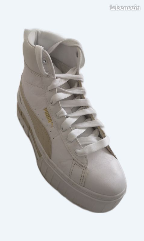 Baskets PUMA Wayze Wedge Blanches et Beige Gold (image 1)
