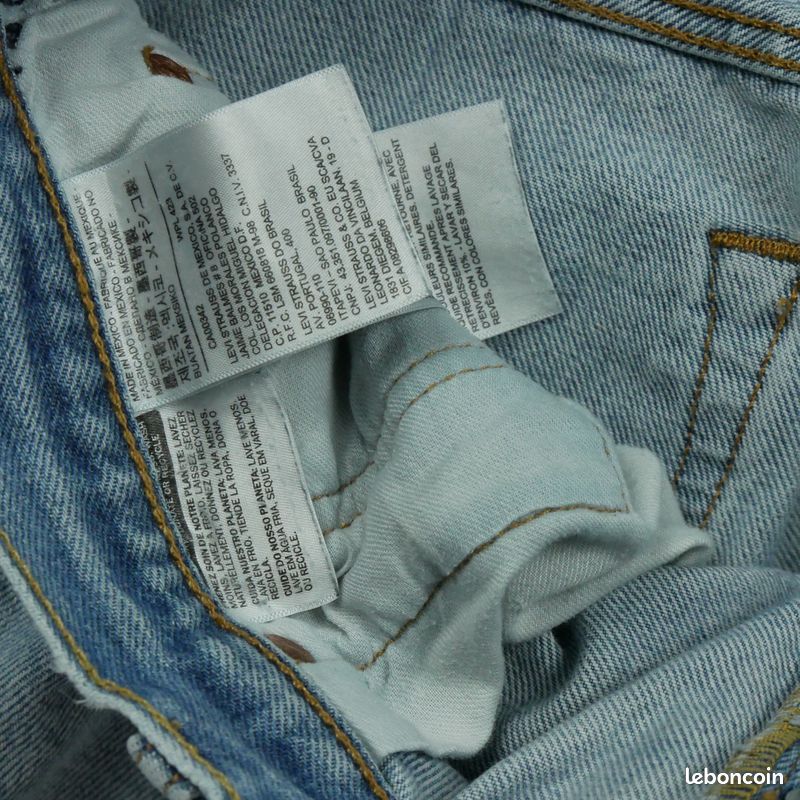 Levi Strauss Jean Levis 501 Taille W35/L32 Homme Bleu clair