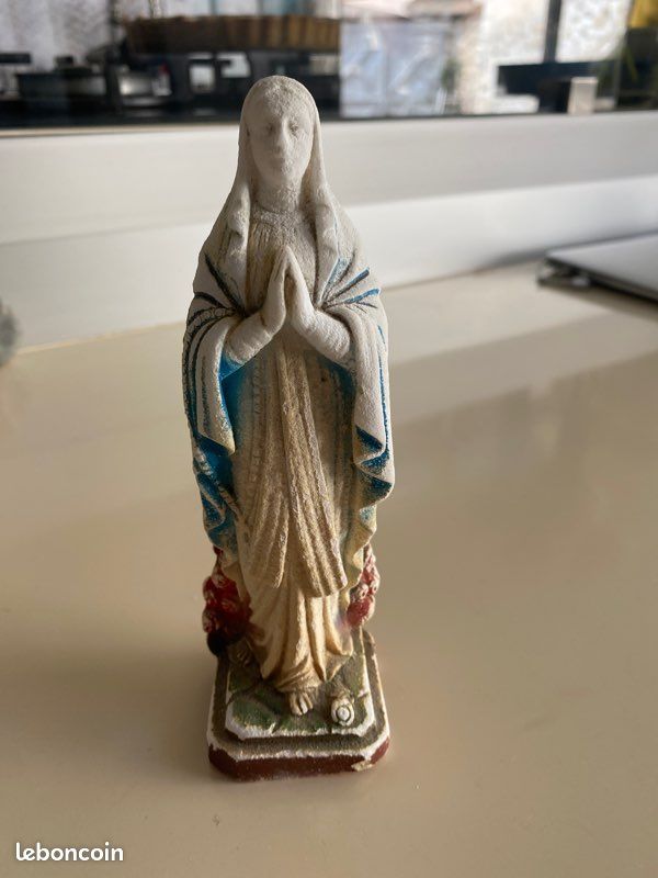 Vierge en plâtre ou biscuit (image 3)