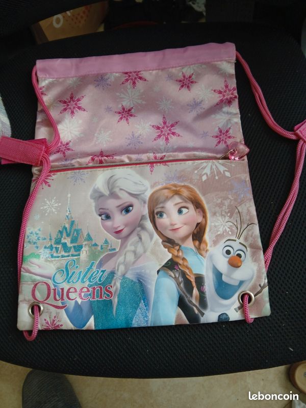 Sacoche ou sac a dos rose/multicolores tres bon état avec fermeture éclair intactepour fille (image 6)