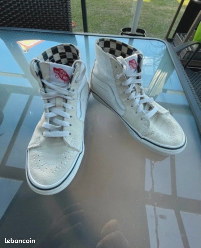 Baskets Vans cuir daim beige T 35 Chaussures