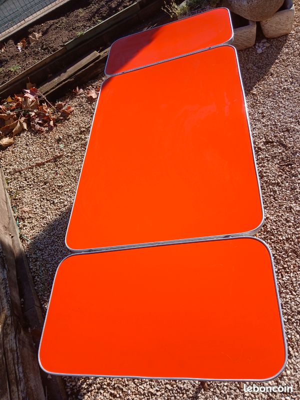 Table De Camping Lafuma Vintage Avec 2 Rallonges - Fabriquée En France