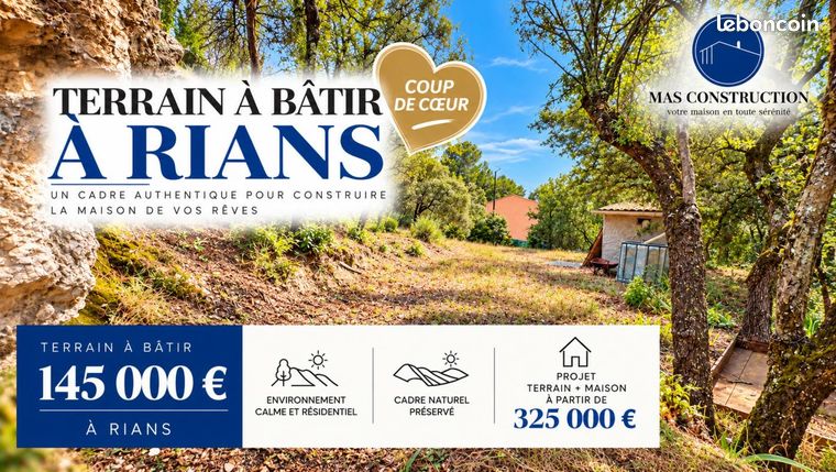 Terrain 1 850 m² Rians
