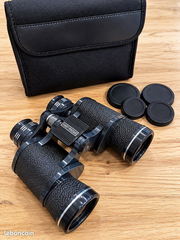 Jumelles vintage 10x40 grand angle – Fast Focus – Avec étui (image 1)