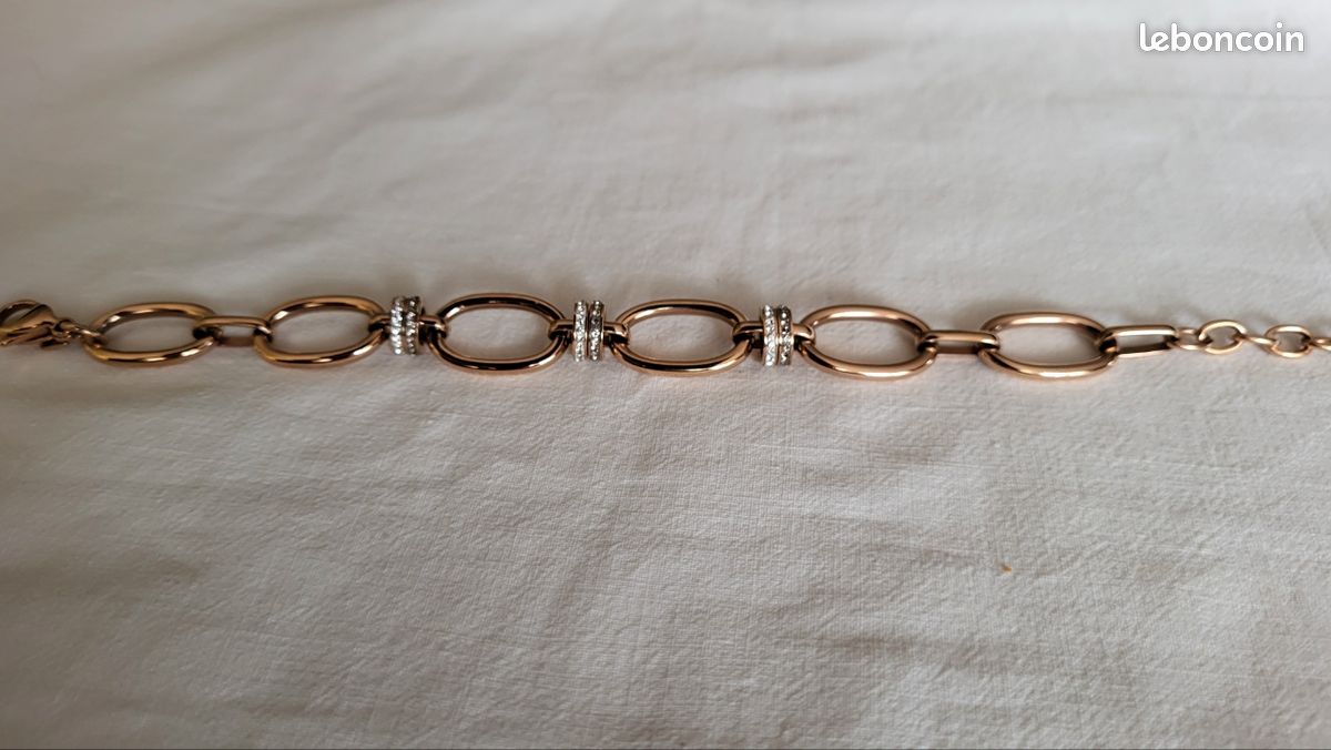 Bracelet Victoria plaqué ionisé taille 18 cm rallonge (image 2)