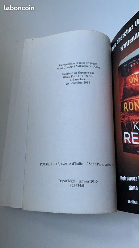 Livre L'Ange du Nord Kathy Reichs - Temperance Brennan Bones (image 4)