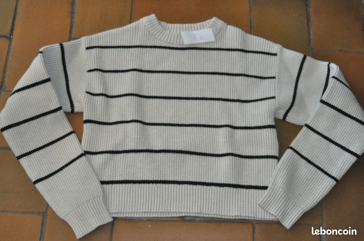 Pull fille écru 9-10 ans TEX à Prix