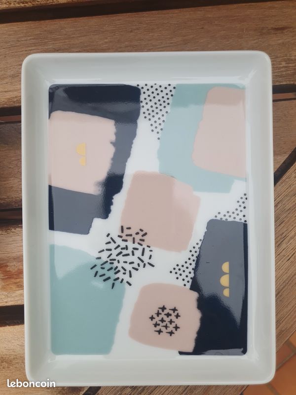 Petit plateau collection Abstraction Guy Degrenne (image 1)