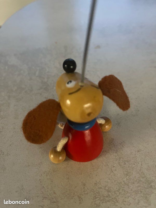 Porte-photo à poser en bois en forme de chien rigolo - 13 cm (image 6)