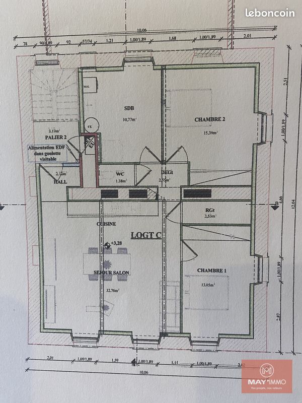 Appartement 3 pièces 78 m² · à La Guerche-de-Bretagne · 78 m² · 189 000 €