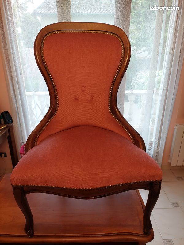Fauteil voltaire + repose pied (image 4)