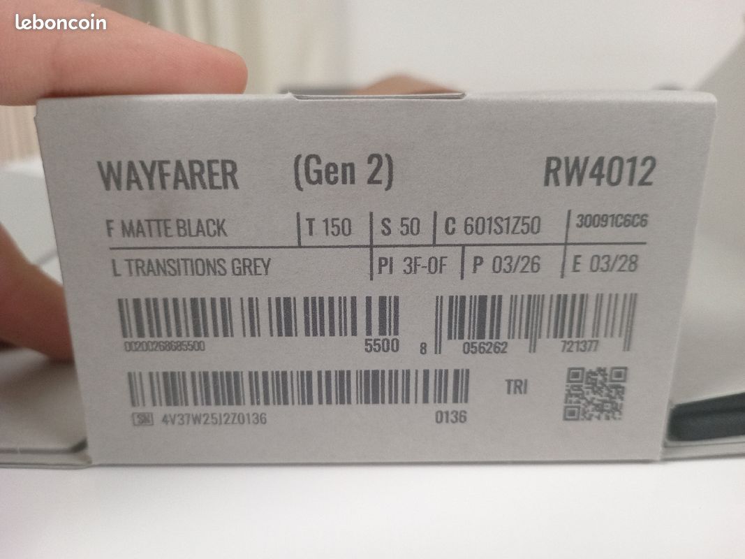 Lunette meta RAY-BAN Gen2 noir mate (image 5)