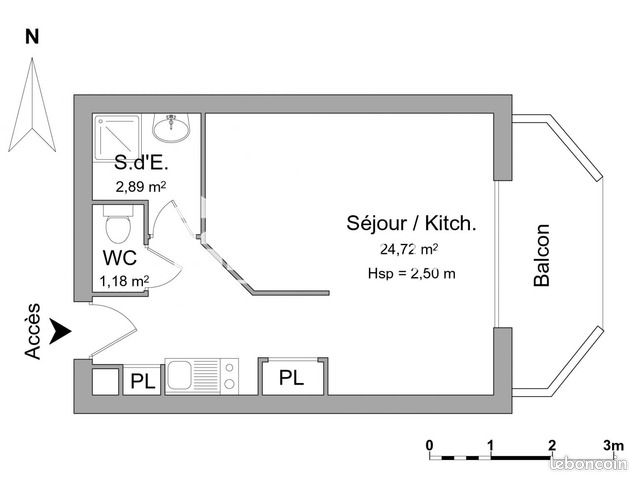 Appartement 1 pièce 28 m² · à Agen · 28 m² · 470 €