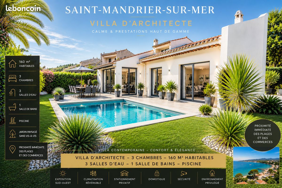 Maison 5 pièces 160 m² · à Saint-Mandrier-sur-Mer · 160 m² · 949 000 €